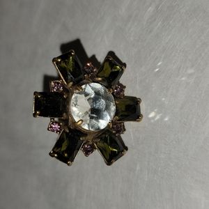 Ann Taylor Rhinestone Cluster Ring Size 7